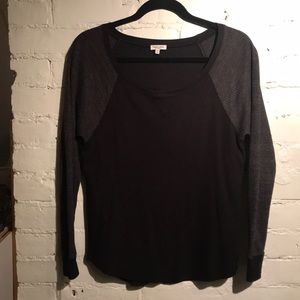 Splendid Baseball Thermal Long Sleeve Shirt